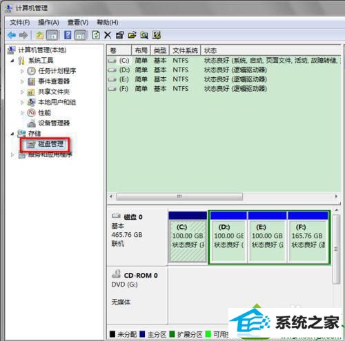 选择“磁盘管理” win10系统安装后盘符发生错乱的解决方法